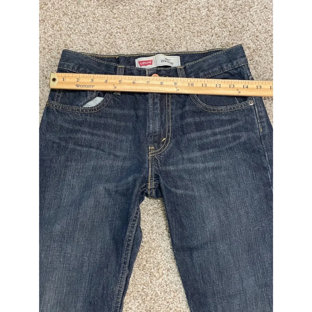 Levi's 505 Regular Straight Jeans Kids 14 27 x 27 Reg Dark Indigo Denim Pants